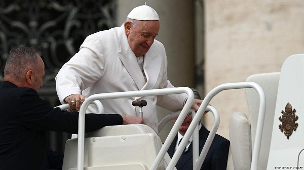 Pope's condition has improved following being hospitalised for an infection