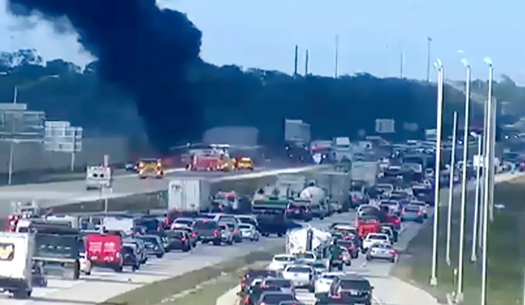 Five persons were on board the Bombardier Challenger 600 series jet when it crashed on Interstate 75 close to Naples, Florida, according to the police.